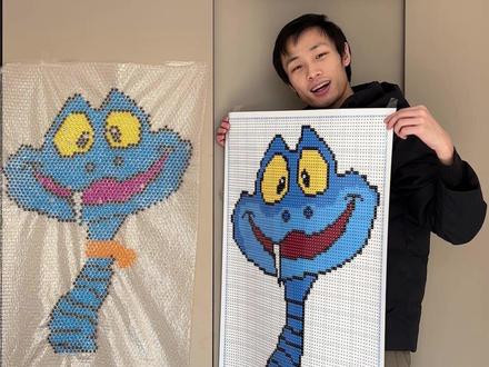 10000个水宝宝做疯狂动物城盖瑞拼豆 #挑战 #拼豆 #疯狂动物城 #我叫王尔德