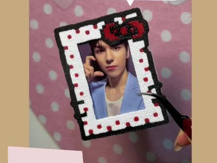 看了@小猫饼饼 老师的圆形波点,我也尝试了一下! #拼豆 #拼豆教程 #拼豆考研