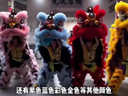 不同颜色的醒狮也有不同的意义 #舞狮 #龙狮文化 #每逢春节就有醒狮
