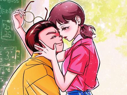 绘画设计之大雄静香校园之恋#大雄静香结婚 #画画