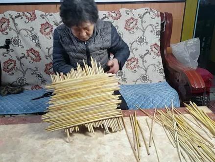 手工制作八角形高粱杆儿箅子②高粱杆帘子手工盖帘蒸馒头垫不粘底 #高粱杆 #高粱杆盖帘 #高粱杆箅子