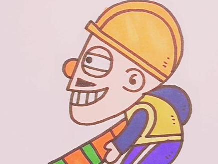 #创作灵感 用3画光头强 快试试吧#一起学画画 #简笔画