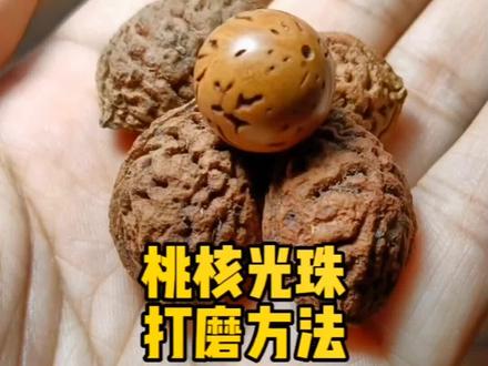 桃核光珠怎么打磨#传统手艺 #手工 #手艺人 #纯手工雕刻 #手工制作 @DOU+小助手