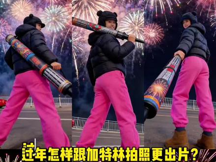 过年怎样跟加特林拍照更出片#教程 #视频教程 #过年拍照#加特林烟花 #怎样拍照更有氛围感