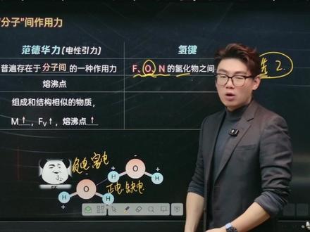 我赌你分不清!化学键、范德华力、氢键,到底谁强谁弱? #高中化学 #高一化学 #化学键 #分子间作用力 #范德华力