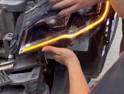 宝来朗逸速腾日行灯改转向灯安装视频教学#汽车灯光升级