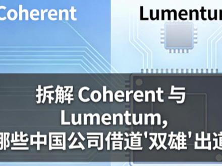 Coherent VS Lumentum,哪些中国公司借道