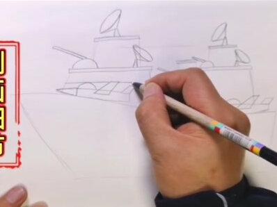 儿童画《航空母舰》教学视频1