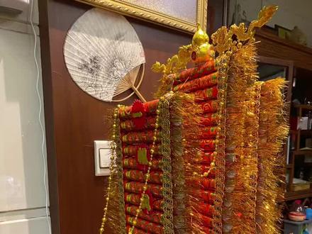 #潮汕习俗 #手工制作 #中秋折塔 #中秋折纸 这个龙船太好看了,家里人都说好看,寓意也好!金银珠宝满载而归@抖音小助手