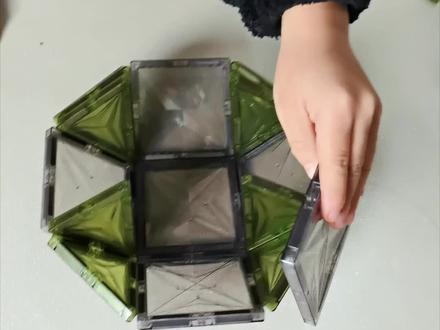 乌龟零失败搭法,保姆级教程,感紧学起来吧#磁力片 #亲子 #抖音创作人计划