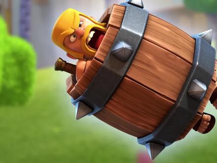 【皇室百科书】攻防一体,野蛮人滚桶的实用技巧!#皇室战争 #皇室百科书