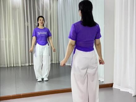 清歌漫谷,0.8倍速口令版#抖音合伙人计划 #广场舞 #背面演示