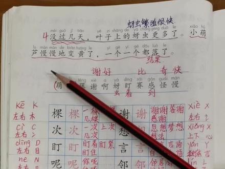 学习第14课《我要的是葫芦》课后生字组词和课后练习题#二年级语文上册 #课堂笔记 #生字组词 #课后练习