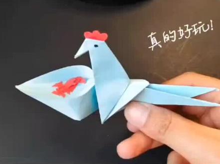 #手工折纸 《小鸡啄米》