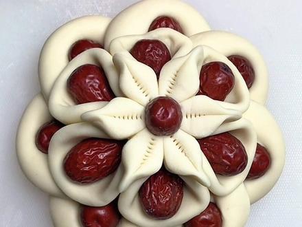 枣花馒头这样做太好看了 #花样面食制作 #面食分享 #枣花馍