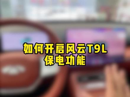 如何开启风云T9L保电功能#风云T9L#保电功能#新能源