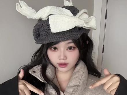 钩织蝴蝶结飘带帽视频教程来喽!#钩织帽子 #钩织帽子教程 #织女 #钩织视频教程