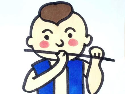 简单画个牧童~#简笔画 #画画 #想画就画 #清明 #简单易学