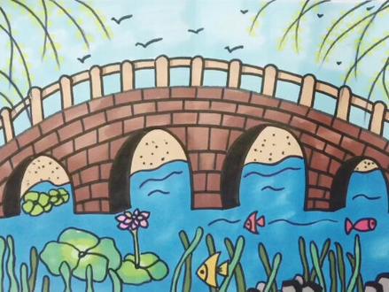 教你画桥,来!@抖音小助手 #简笔画