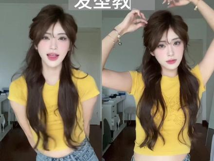 #甜辣妹 想给每个女生安利这个高颅顶半扎发!!!#发型教程 #lena卷发棒 #甜妹
