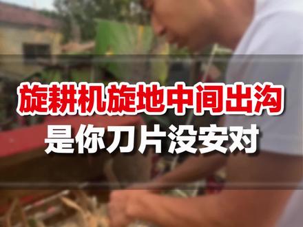 旋耕机旋地中间出沟怎么办? 刘师傅一招教你解决#拖拉机