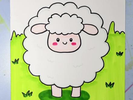 小羊儿童简笔画 可爱小绵羊 画一画 涂一涂 简单又好看的儿童画 小学美术作业 可爱儿童创意画#儿童画教程 #简单易学 #创意画 #可爱简笔画 #一起来画画吧