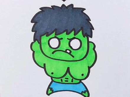 你的心交给别人了吗?超简单小绿巨,一学就会~❤#简笔画 #绿巨人