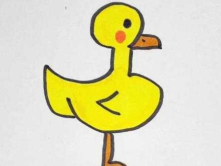 小鸭子简笔画#简笔画 #跟着抖音学画画 #每日一画 #一起学画画 #动物简笔画