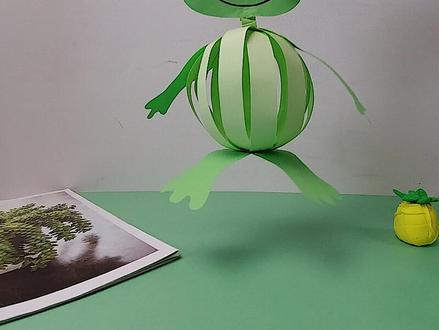 做一只弹跳青蛙,隔壁小孩看见馋哭了 #折纸 #手工 #玩具