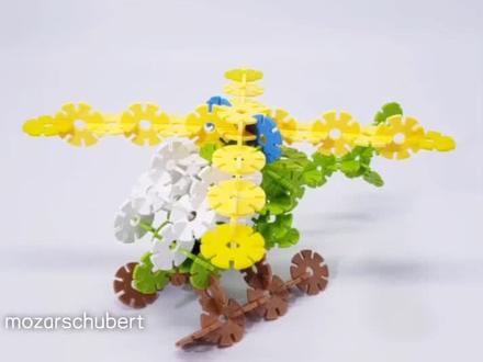 雪花片攻略 1分钟掌握直升机基本构造 二星难度#玩具 #雪花片