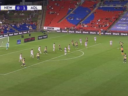 第94分钟补射空门绝平 ,纽卡斯尔喷气机1: 1战平阿德莱德联 #澳超 #阿德莱德联 #足球的魅力