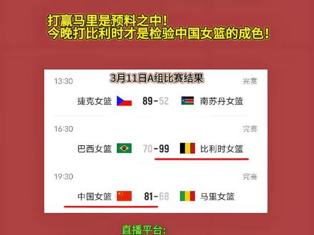 今晚是检验中国女篮成色的一战!