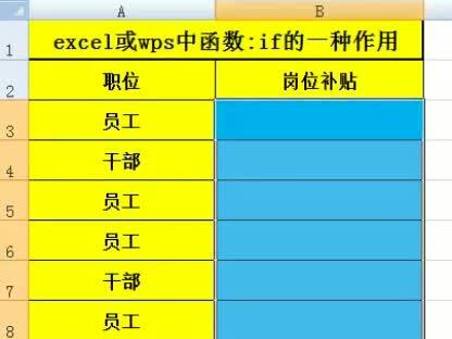 if函数的一种用法