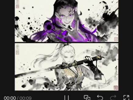 “今天学习水墨画风三拼图”教程简单 一学就会 #世界上有三个我 #这个世界有三个我 #这个世界有三个我制作教程 #剪映图片设计 #水墨画