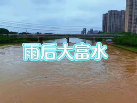 5月26日上午应城城区大富水水位,下午明显下降#洪水无情人有情 #湖北应城