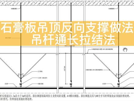实用的石膏板反向支撑做法……#施工图深化设计 #大宅高端设计 @DOU+小助手 @尚杉设计