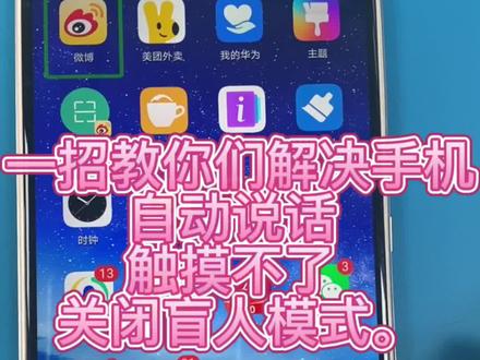 华为手机关闭盲人模式 #手机技巧分享 #华为手机自己说话 触屏滑不动#肇庆手机维修#同城手机维修#同城 热门