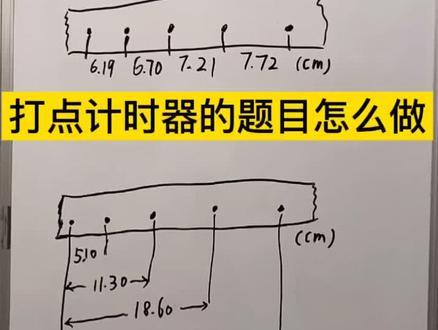 用打点计时器算纸带加速度。三步出答案 #高中物理 #学浪计划