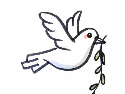 和平鸽简笔画系列教程2#和平鸽简笔画 #白鸽简笔画 #简笔画教程 #一学就会系列 #手抄报素材