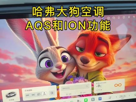 哈弗大狗空调AQS和ION功能,#城市越野双标杆 #哈弗大狗 #长城汽车 #每天一个用车知识