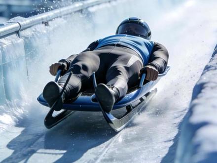 冬奥会上真正的躺赢比赛项目。 #雪橇 #冬奥会 #无舵雪橇 #钢架雪车