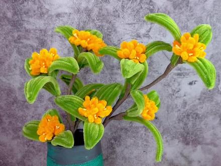 扭扭棒桂花教程来啦!想了一百个关于桂花的文案,都不及制作一枝独属于你的桂花!#手工diy #扭扭棒 #桂花 #教程 #好看的花一定要分享给你