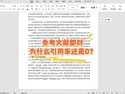 参考文献都对,为什么引用率还是0 #毕业论文 #大学生 #毕业季 #论文格式 #论文