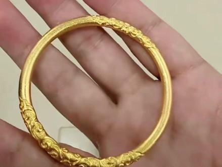 一眼假#黄金#金手镯#黄金怎么辨真假 #黄金鉴定