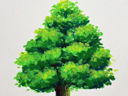 画树这么简单? #油画棒#油画棒教程