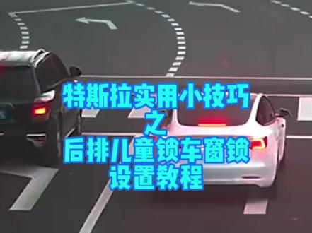 特斯拉实用小技巧之后排儿童锁车窗锁设置教程#特斯拉实用小技巧 #特斯拉model3 #特斯拉modely #行车安全