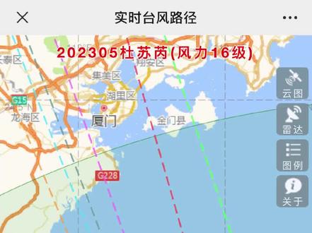 这几条有颜色的线分别代表什么呢?#5号台风杜苏芮