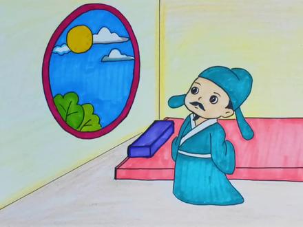 小学幼儿园古诗简笔画《静夜思》,简单又漂亮,点赞关注我哦