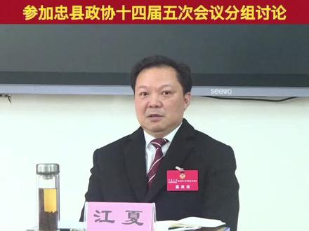 县委书记江夏参加忠县政协十四届五次会议分组讨论