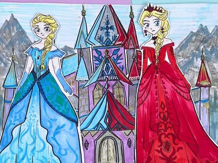 艾莎双重人格!最终谁会战胜? #艾莎 #艾莎公主玩具 #艾莎公主盲盒 #儿童视频 #儿童手工